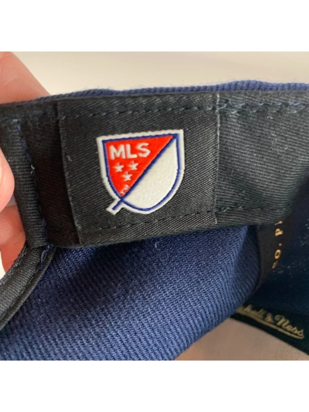 Sporting KC MLS Navy Blue Mitchell & Ness High Crown Snapback Hat
